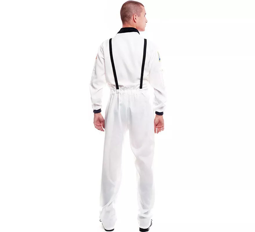 Translation missing: pt-PT.Disfraz de Astronauta blanco con Insignia para hombre