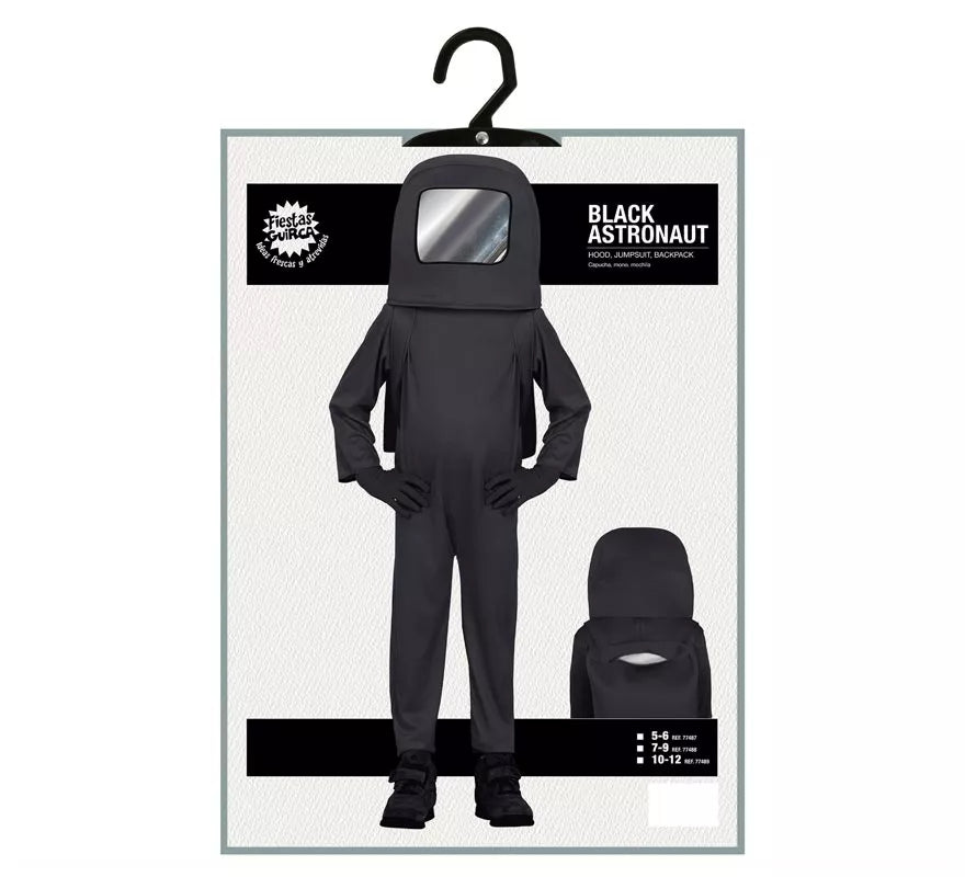 Translation missing: pt-PT.Disfraz de Astronauta Impostor Negro para niños