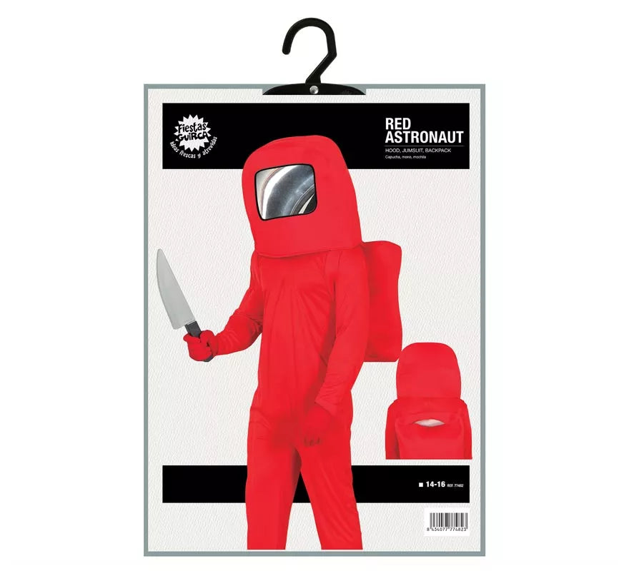 Translation missing: pt-PT.Disfraz de Astronauta Impostor Rojo para adolescentes