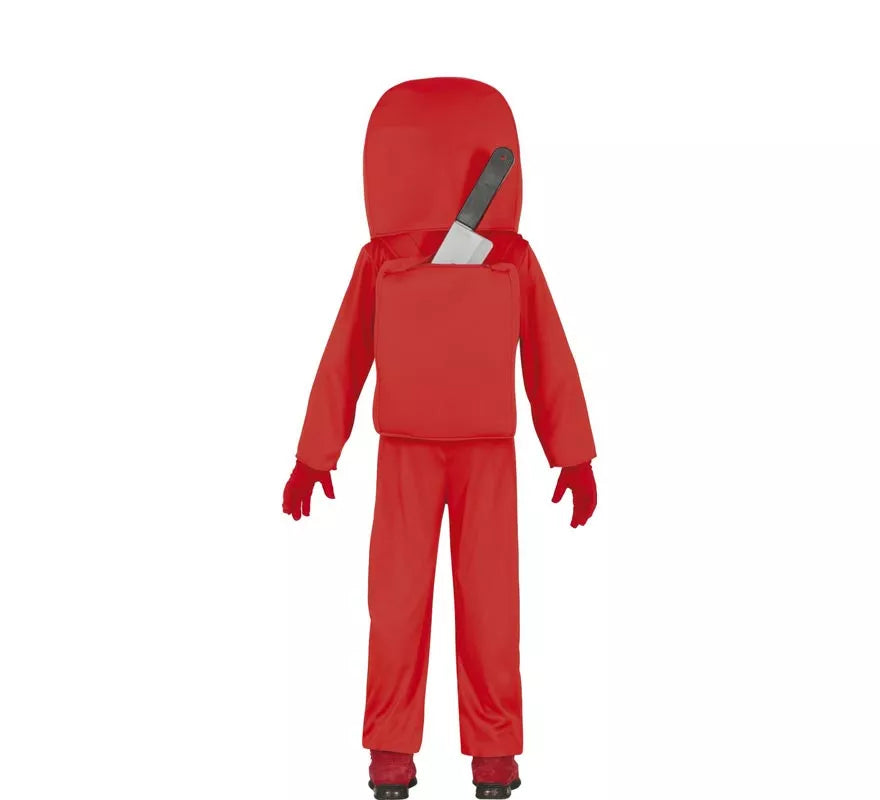 Translation missing: pt-PT.Disfraz de Astronauta Impostor Rojo para niños