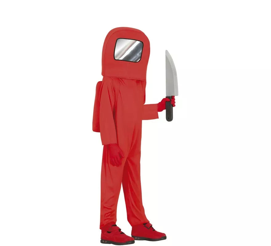 Translation missing: pt-PT.Disfraz de Astronauta Impostor Rojo para niños