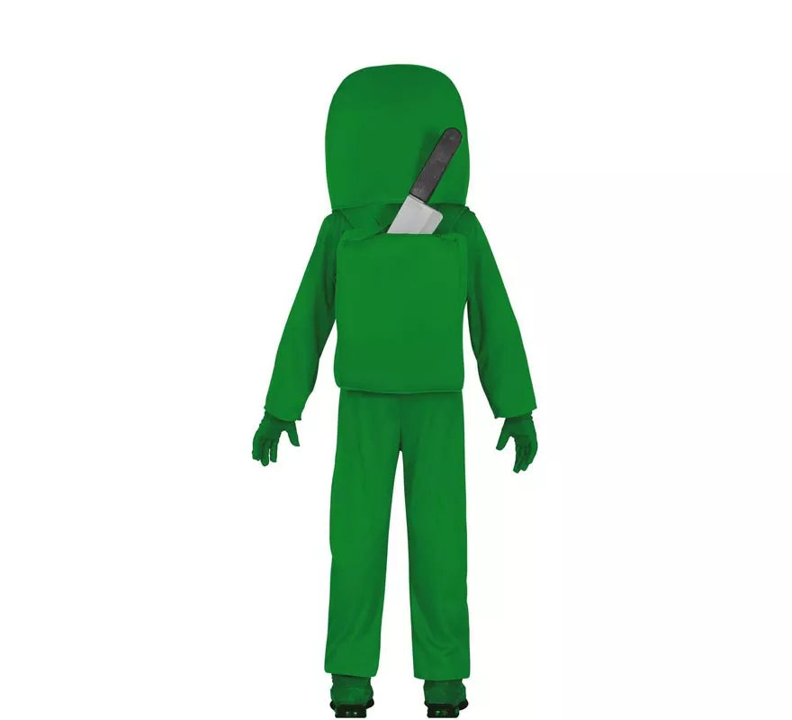 Translation missing: pt-PT.Disfraz de Astronauta Impostor Verde para niños
