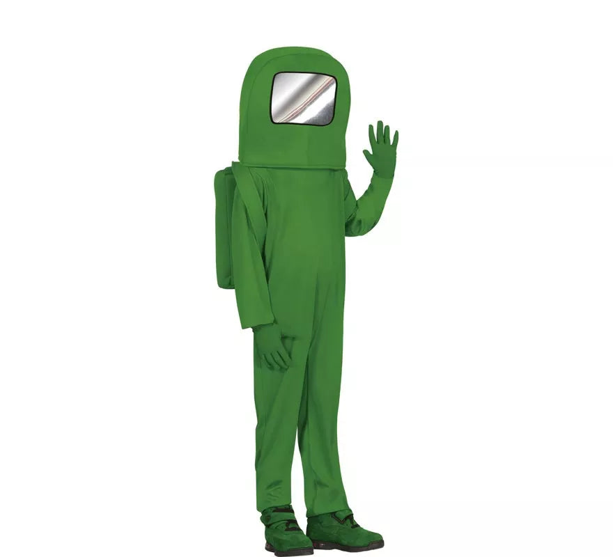 Translation missing: pt-PT.Disfraz de Astronauta Impostor Verde para niños