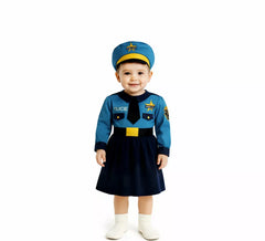 Fato de policial para bebê menina