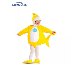Fato de bebê tubarão com capuz amarelo para bebês e crianças