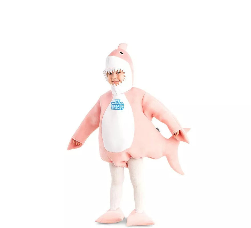 Translation missing: pt-PT.Disfraz de Baby Shark rosa con capucha para bebé y niños