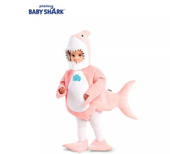 Fato de bebê tubarão rosa com capuz para bebês e crianças