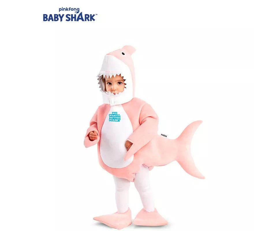 Translation missing: pt-PT.Disfraz de Baby Shark rosa con capucha para bebé y niños