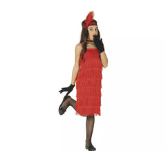 Fato de Charleston Dancer vermelho para menina