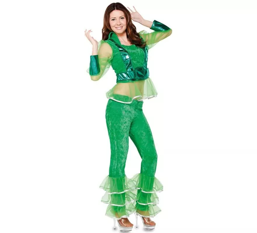 Translation missing: pt-PT.Disfraz de Bailarina Disco verde para mujer