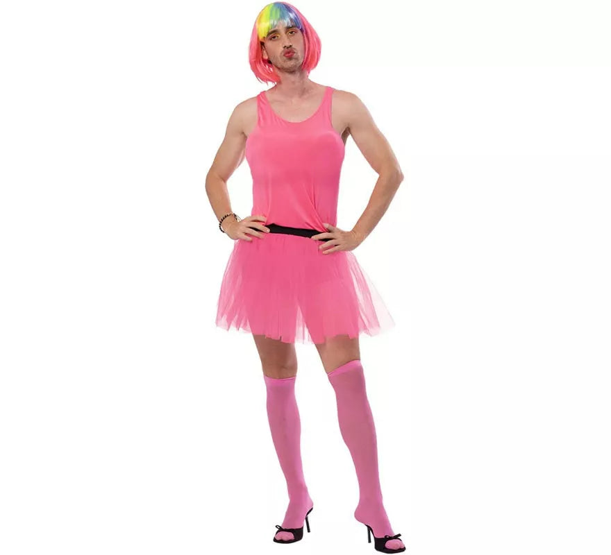 Disfraz de Bailarina rosa para hombre