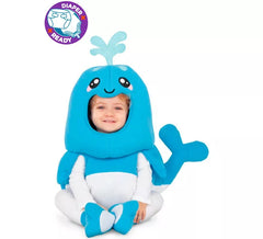 Fato de baleia azul bebé