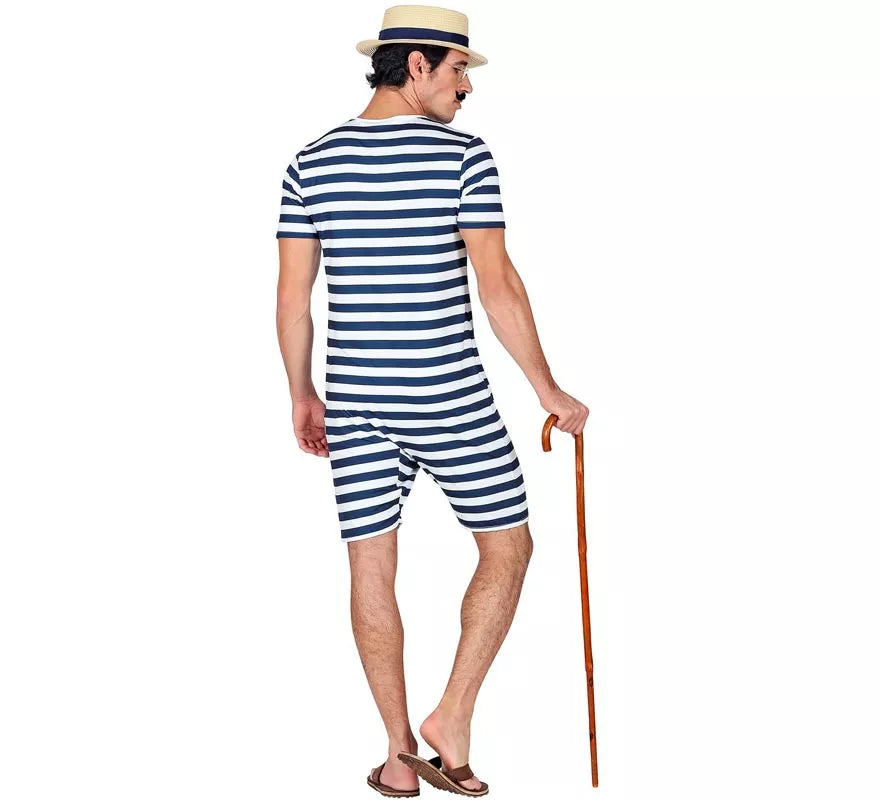 Translation missing: pt-PT.Disfraz de Bañador Retro años 50 azul para hombre