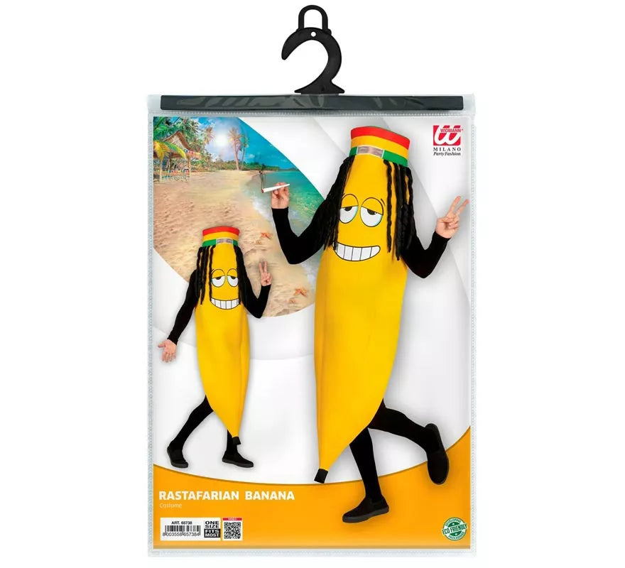 Translation missing: pt-PT.Disfraz de Banana Rastafari para adulto