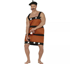 Traje de barril dispensador masculino