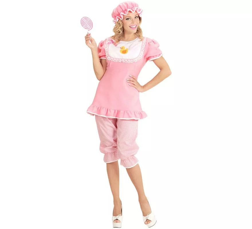 Translation missing: pt-PT.Disfraz de Bebé rosa con gorro para mujer