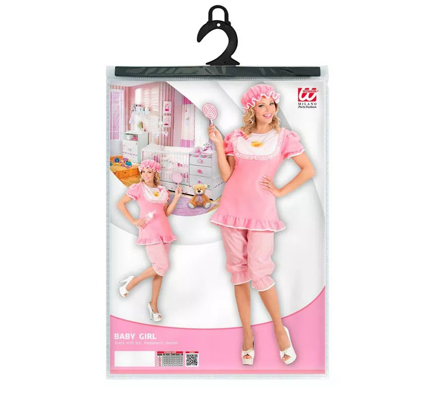 Translation missing: pt-PT.Disfraz de Bebé rosa con gorro para mujer