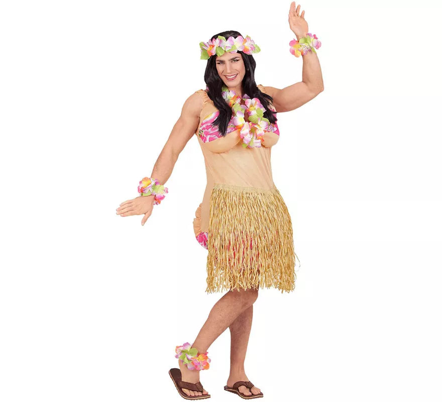 Translation missing: pt-PT.Disfraz de Belleza Hawaiana con Falda para hombre