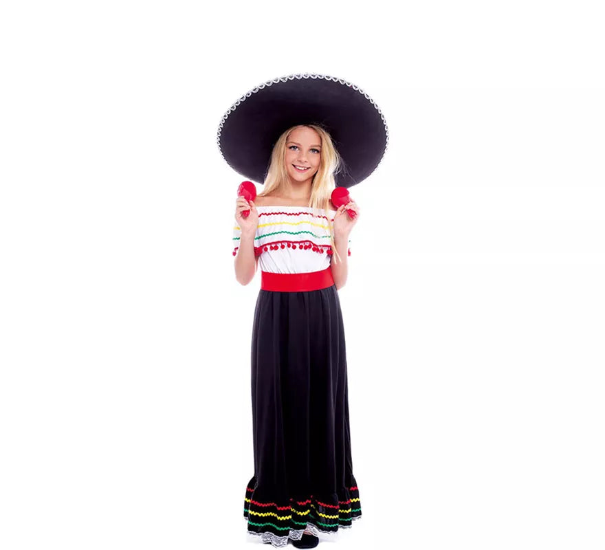 Disfraz de Belleza Mexicana con Falda para niña