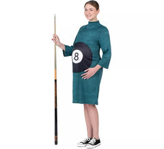 Fato de 8 Ball preto com vestido para grávida