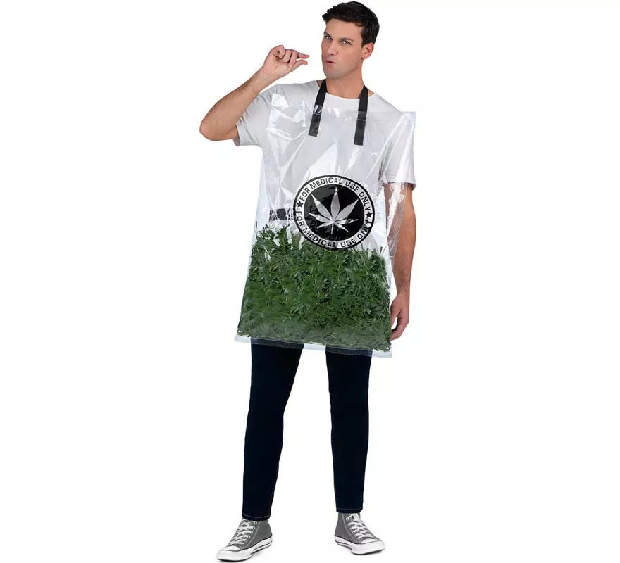 Translation missing: pt-PT.Disfraz de Bolsa de Hierba verde para adulto