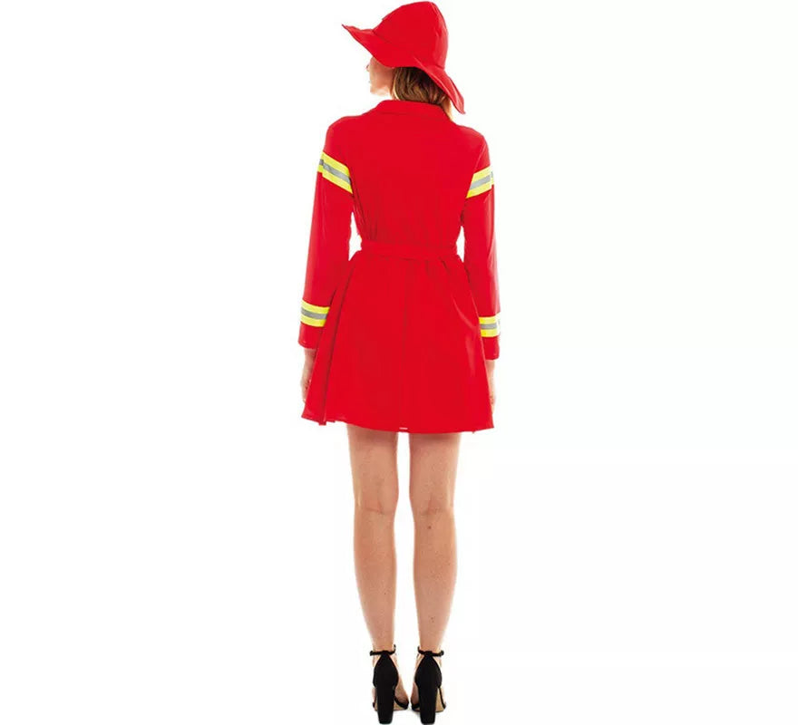 Translation missing: pt-PT.Disfraz de Bombera Rojo y Amarillo para mujer