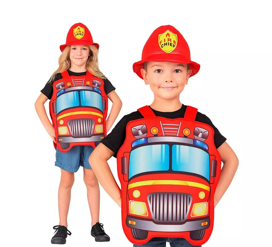 Translation missing: pt-PT.Disfraz de Bombero rojo con gorro para niños