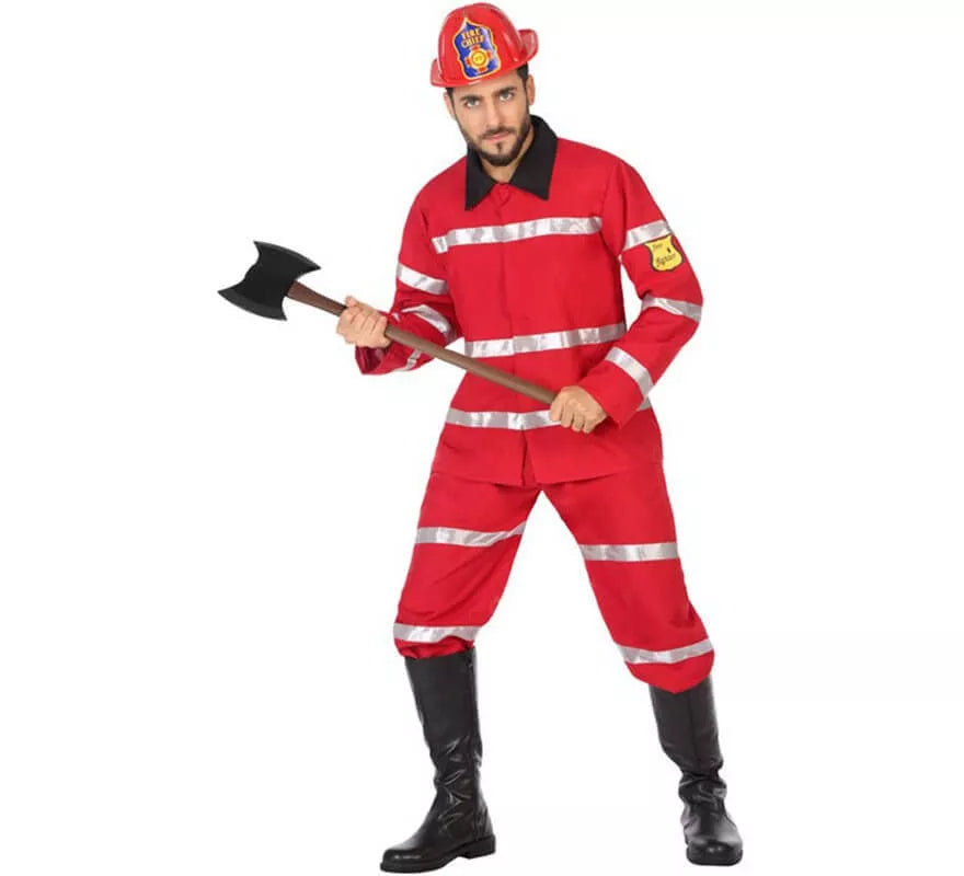 Translation missing: pt-PT.Disfraz de Bombero rojo para hombre