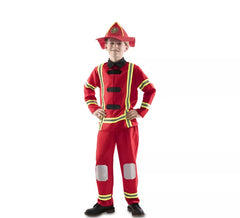 Fato de bombeiro vermelho para menino