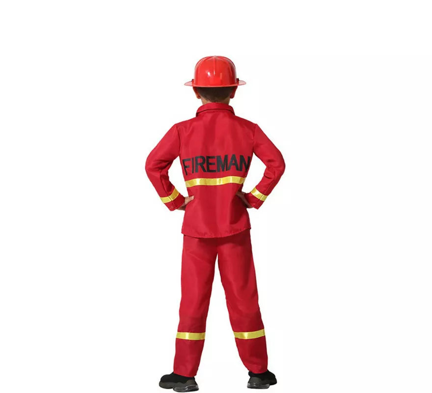 Translation missing: pt-PT.Disfraz de Bombero Rojo y Amarillo para niño