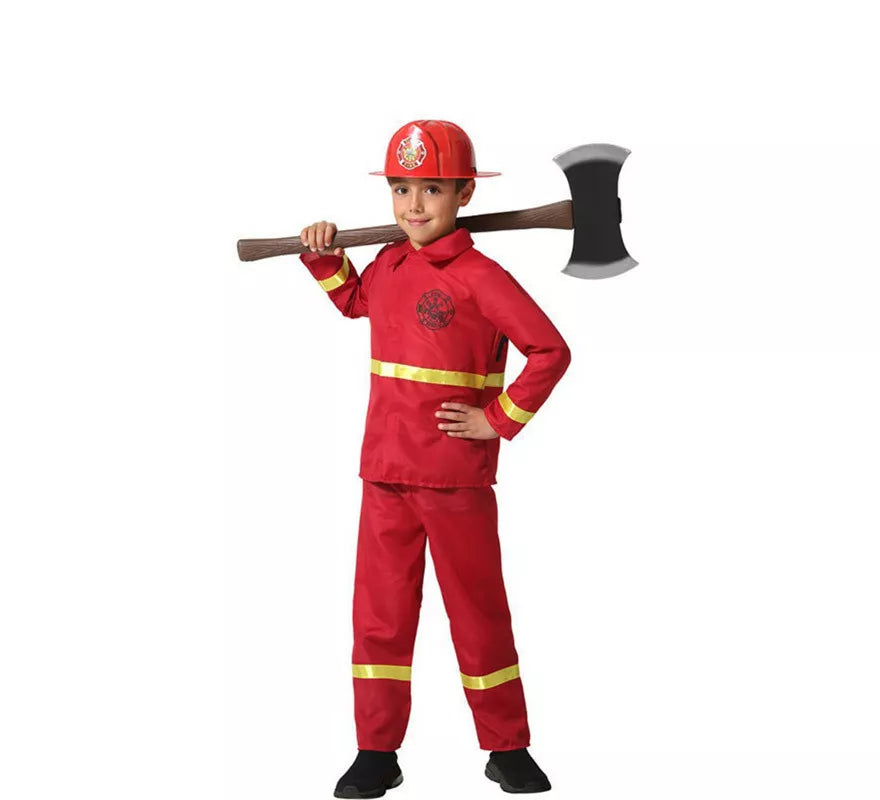 Translation missing: pt-PT.Disfraz de Bombero Rojo y Amarillo para niño
