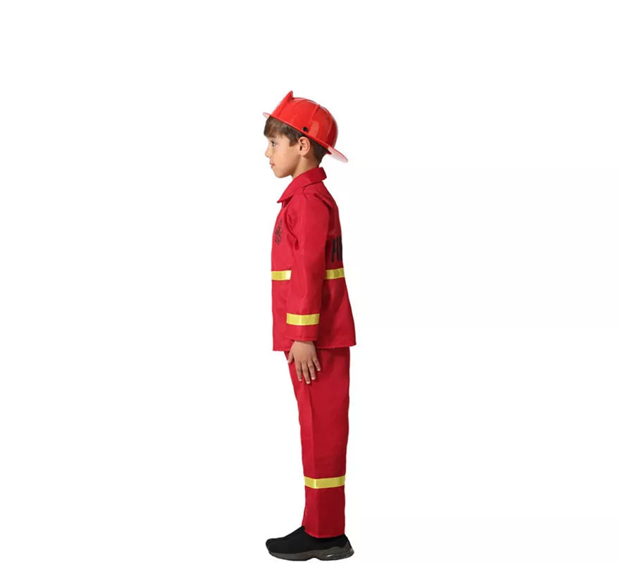 Translation missing: pt-PT.Disfraz de Bombero Rojo y Amarillo para niño