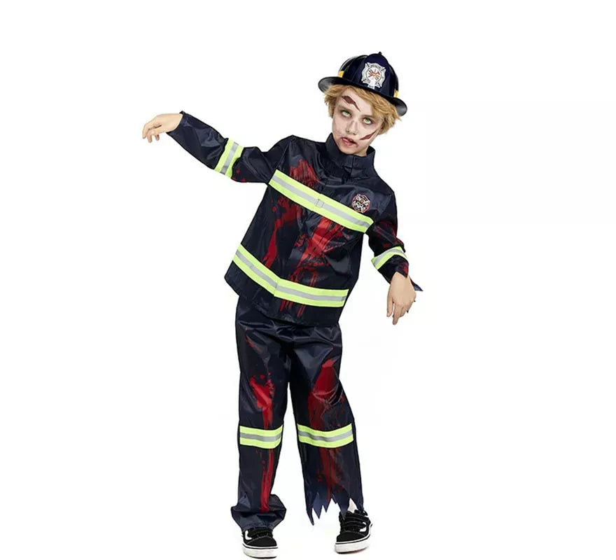 Disfraz de Bombero Zombie para niños