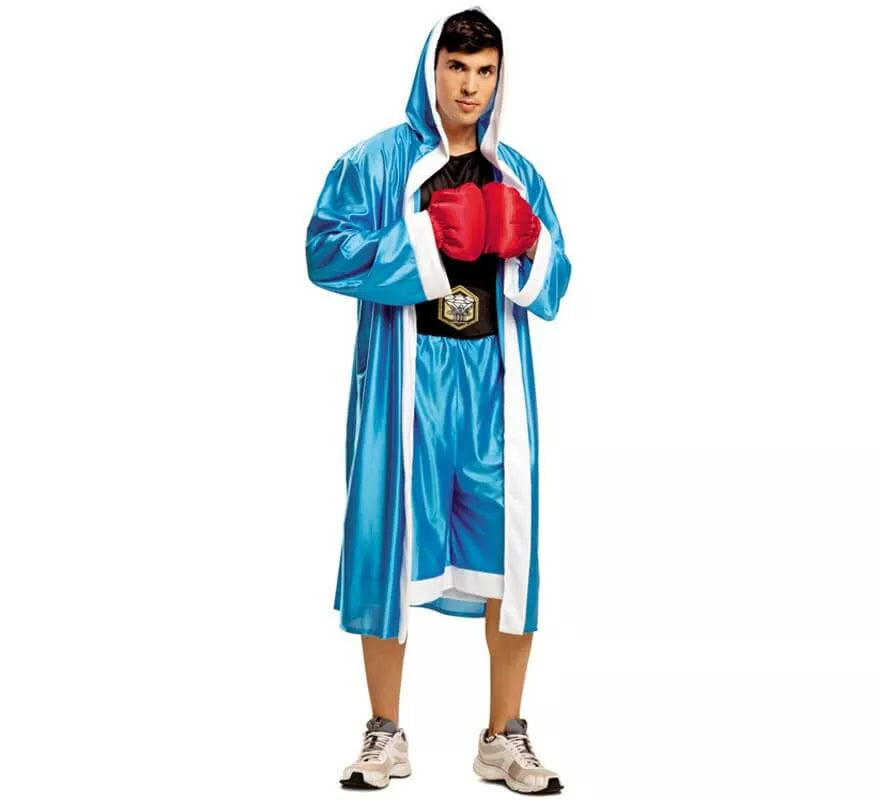 Disfraz de Boxeador azul para hombre