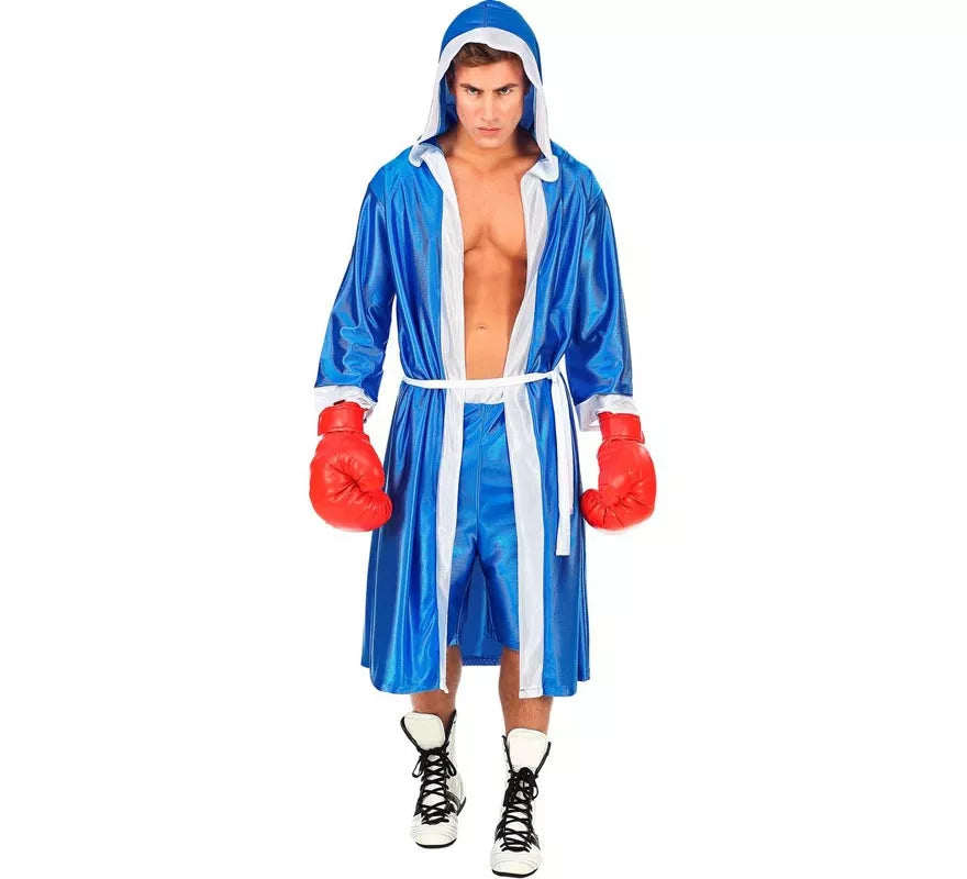 Translation missing: pt-PT.Disfraz de Boxeador azul y blanco para hombre