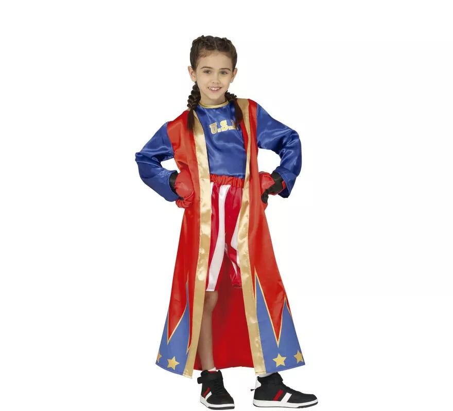 Translation missing: pt-PT.Disfraz de Boxeador Azul y Rojo para niños
