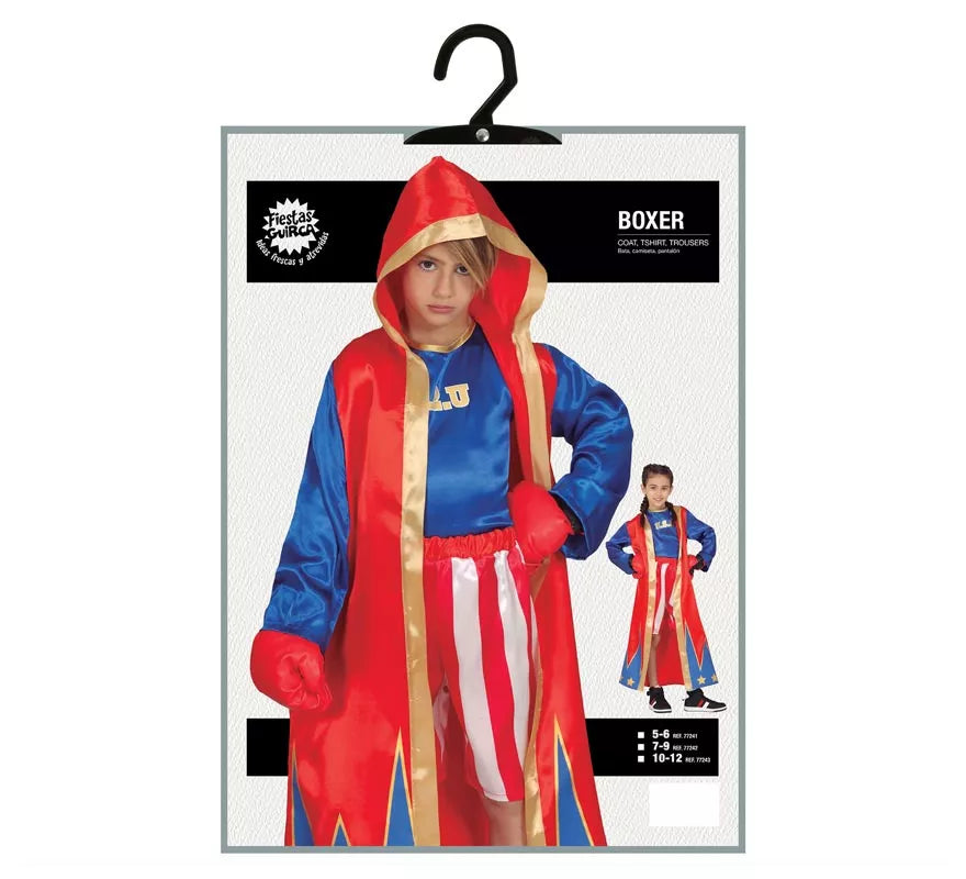 Translation missing: pt-PT.Disfraz de Boxeador Azul y Rojo para niños