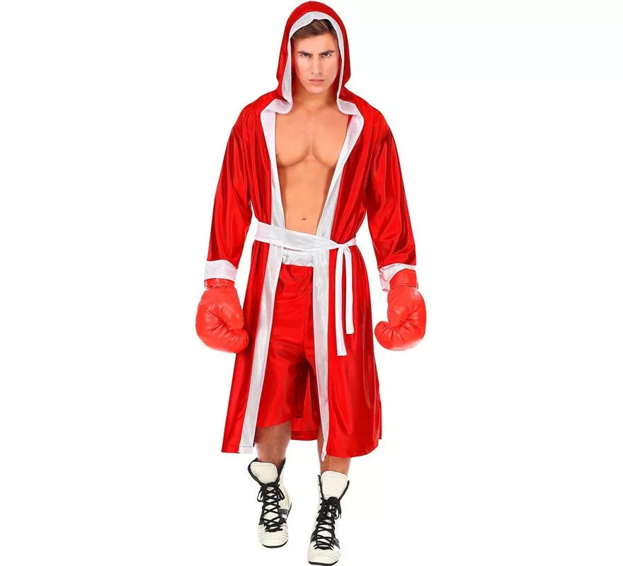 Translation missing: pt-PT.Disfraz de Boxeador rojo y blanco para hombre