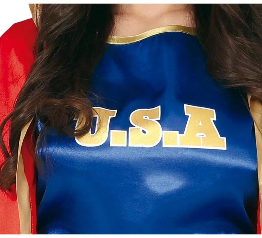 Translation missing: pt-PT.Disfraz de Boxeadora Azul y Rojo para mujer