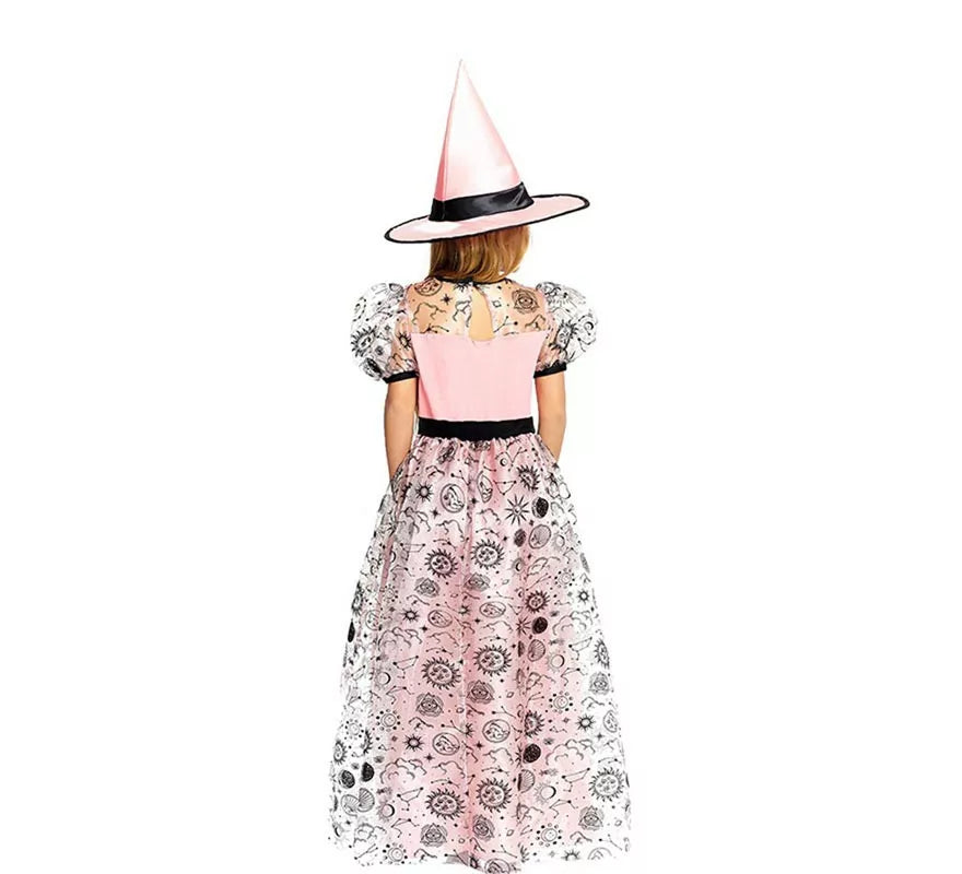 Translation missing: pt-PT.Disfraz de Bruja Buena rosa con sombrero para niña y adolescente