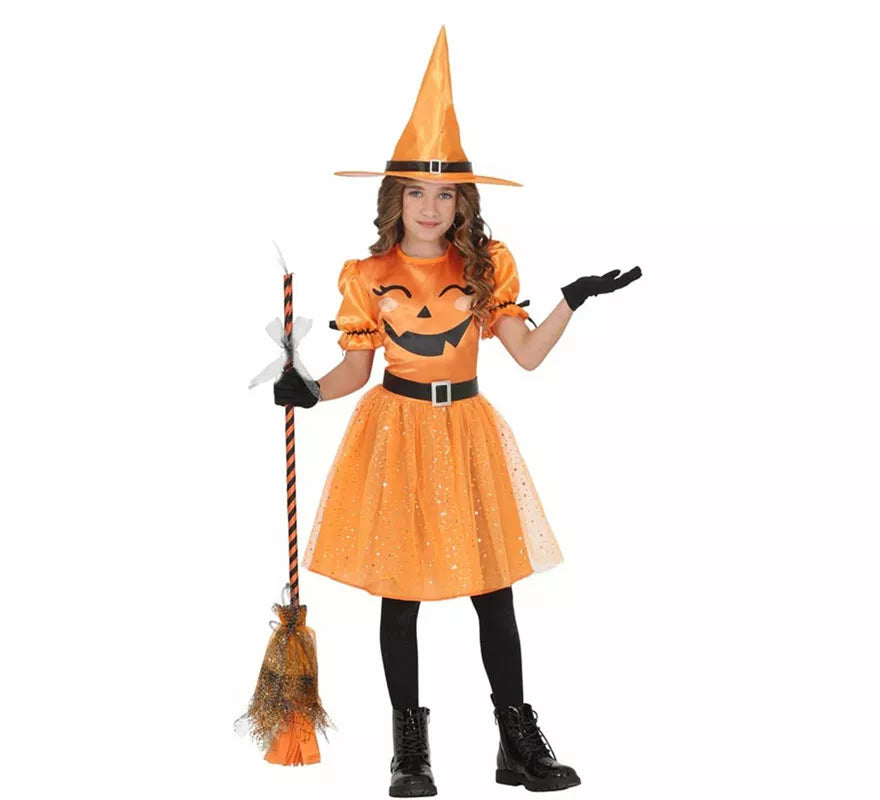 Disfraz de Bruja Calabaza para niña