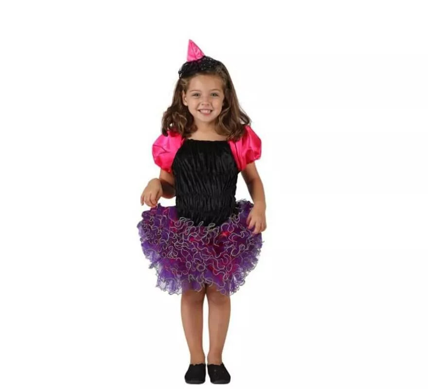 Translation missing: pt-PT.Disfraz de Bruja con falda volantes para niña en 2 colores y varias tallas