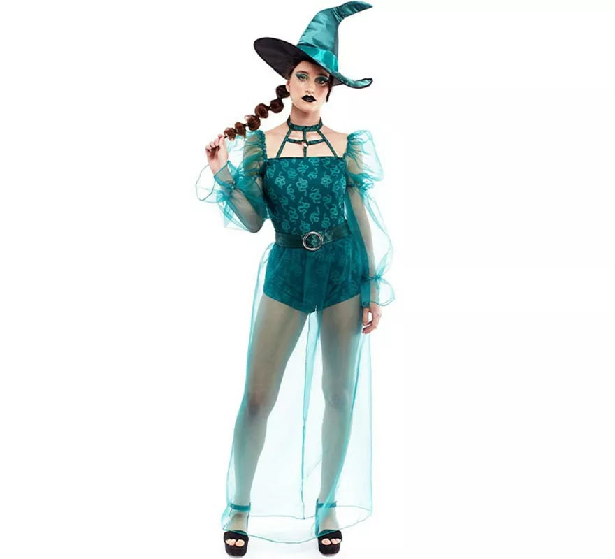 Translation missing: pt-PT.Disfraz de Bruja con transparencias para mujer