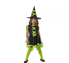 Fato de Bruxa Cuca Verde para menina
