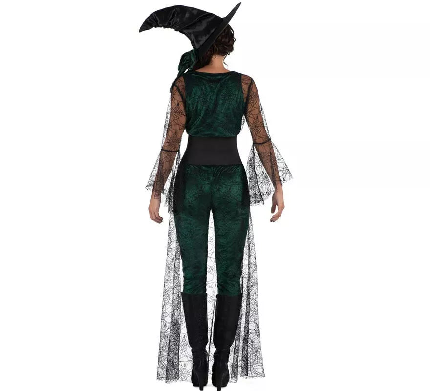 Translation missing: pt-PT.Disfraz de Bruja del Aquelarre verde para mujer