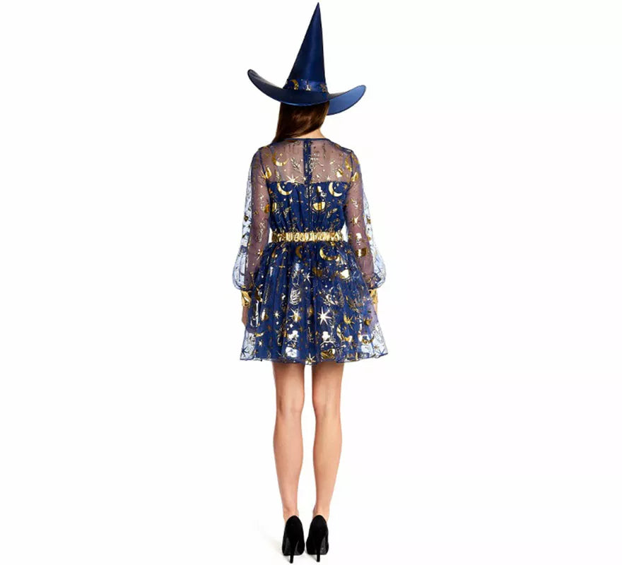 Translation missing: pt-PT.Disfraz de Bruja Esotérica azul para mujer