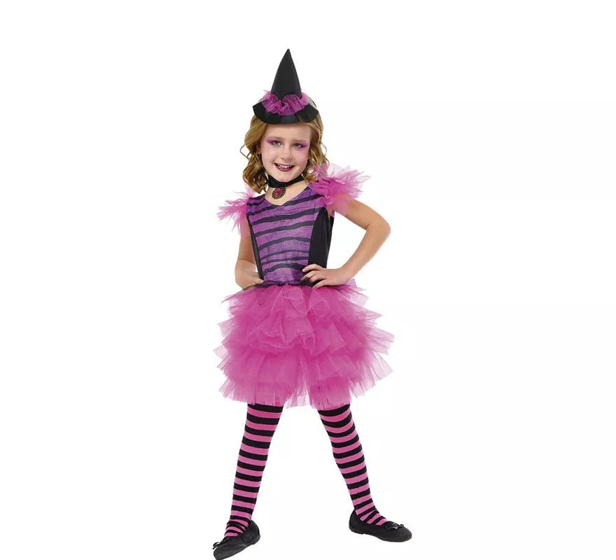 Translation missing: pt-PT.Disfraz de Bruja Glamurosa con tutú rosa para niña