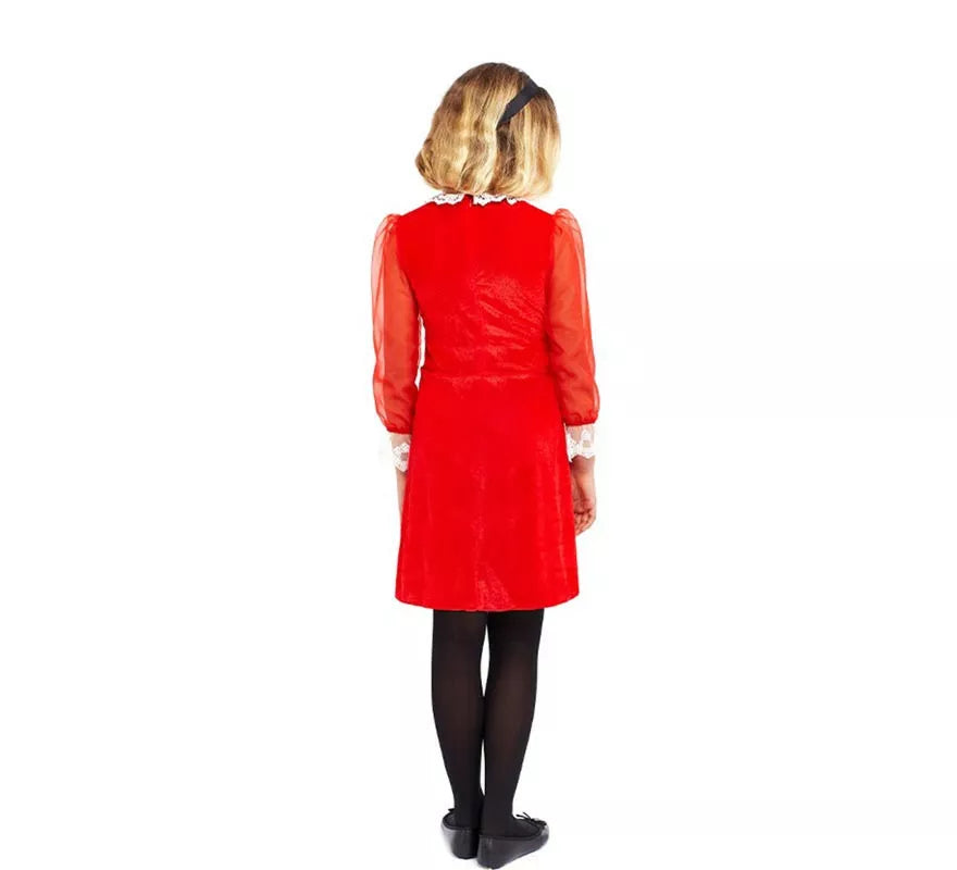 Translation missing: pt-PT.Disfraz de Bruja joven vestido rojo para niña