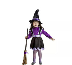 Fato de bruxa lilás para menina