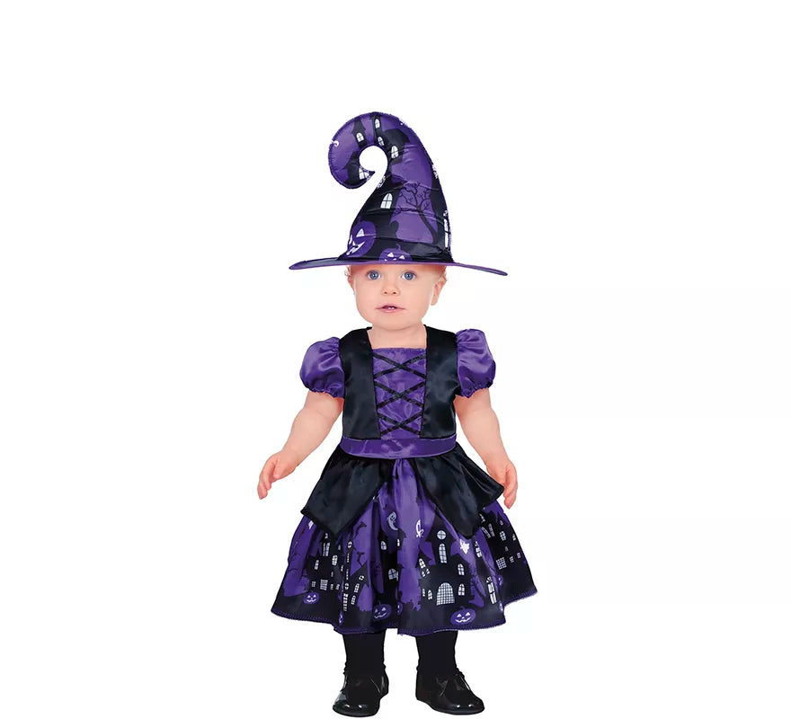 Translation missing: pt-PT.Disfraz de Bruja Misteriosa púrpura para niña y bebé
